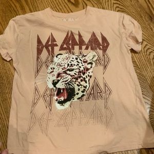 Pink Def Leppard Band Tee